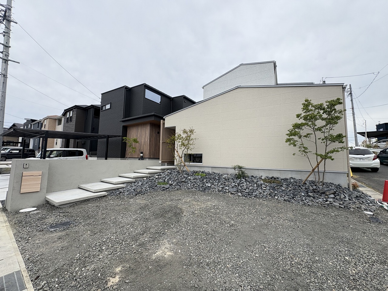 丸みのある壁と空間